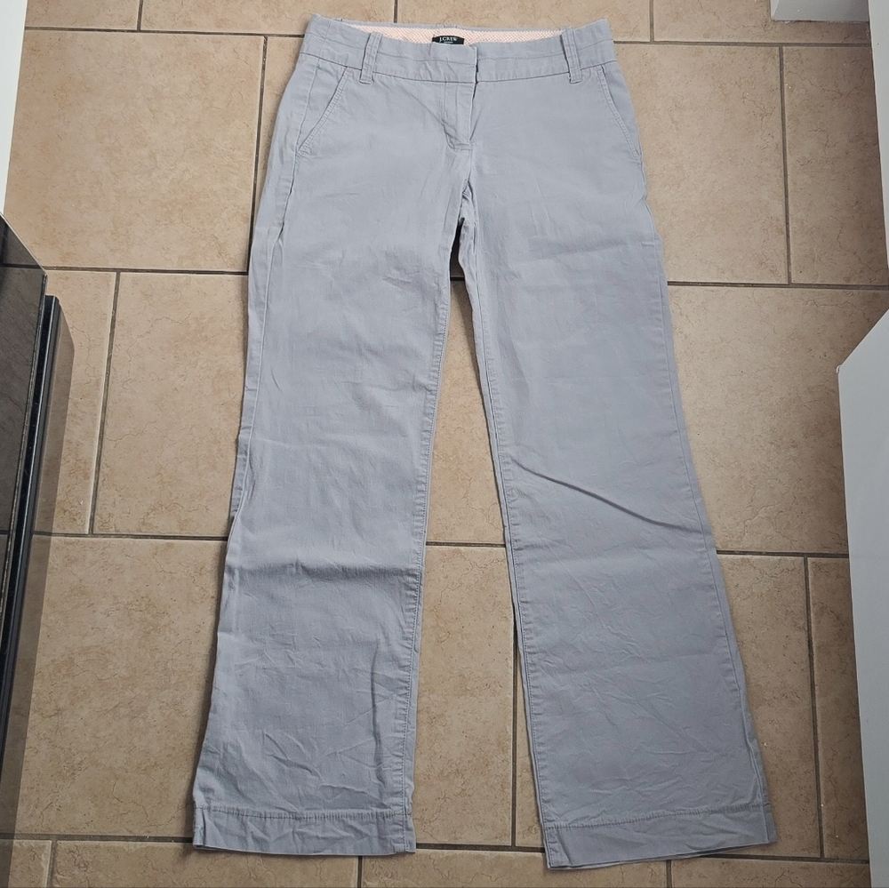 J. Crew city fit light gray stretch bootcut stretch dressy pants